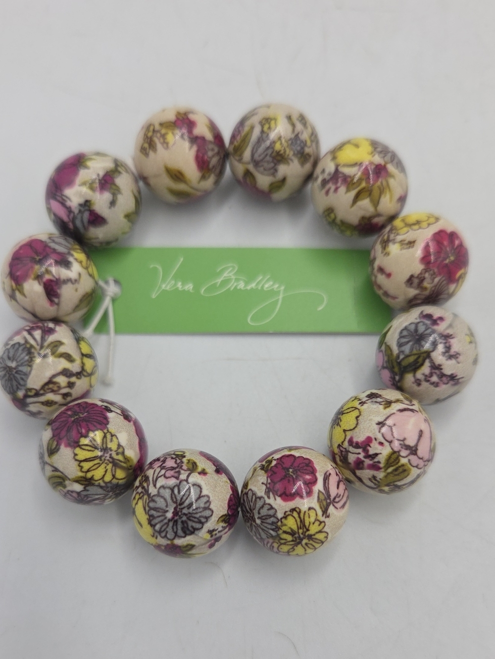 Vera Bradley Floral Watercolors Bead Stretch Bracelet